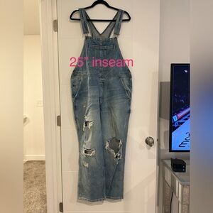 BDG distressed overalls